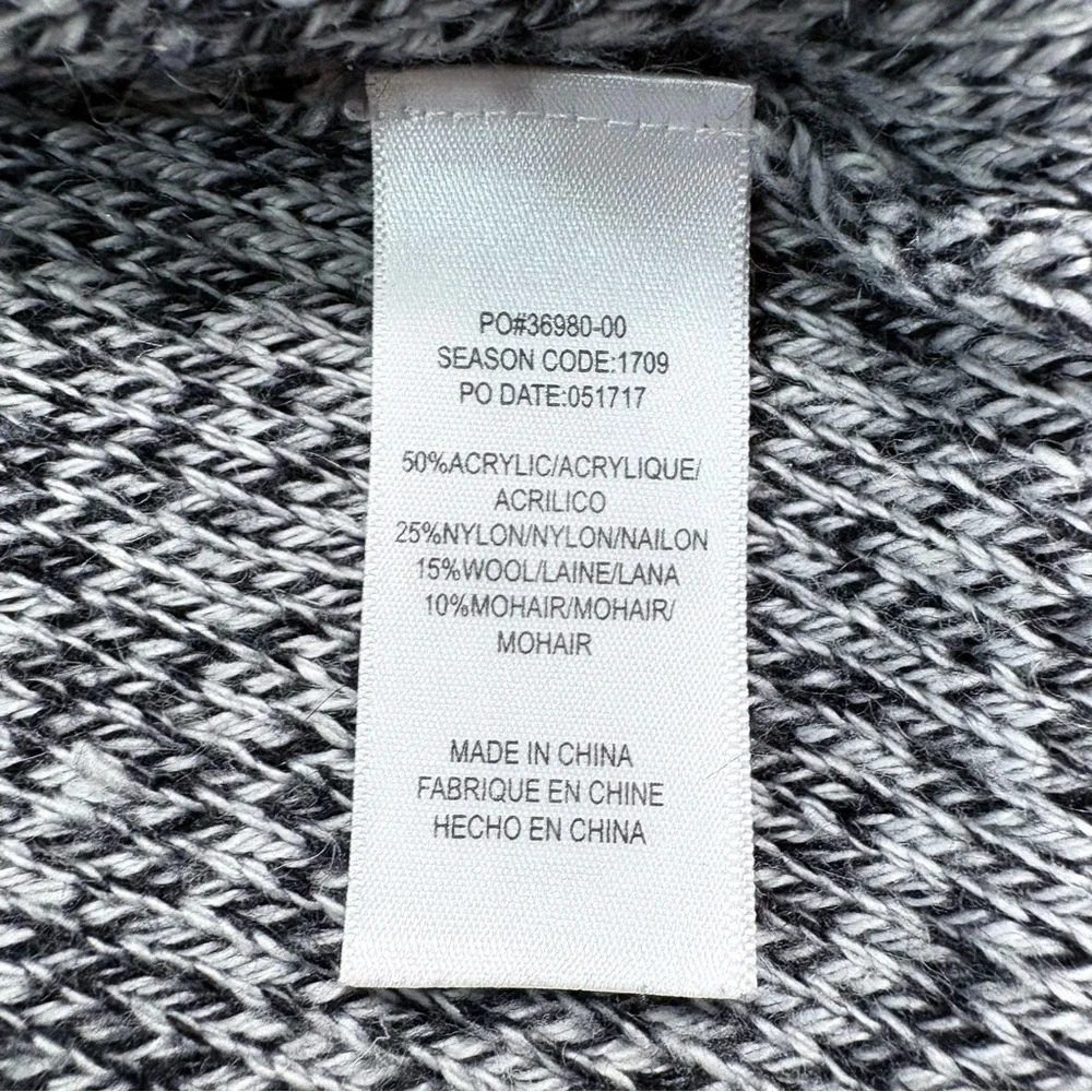 Splendid Briarwood Open Front Wool Bland Knit Cardigan in Marled Gray XS